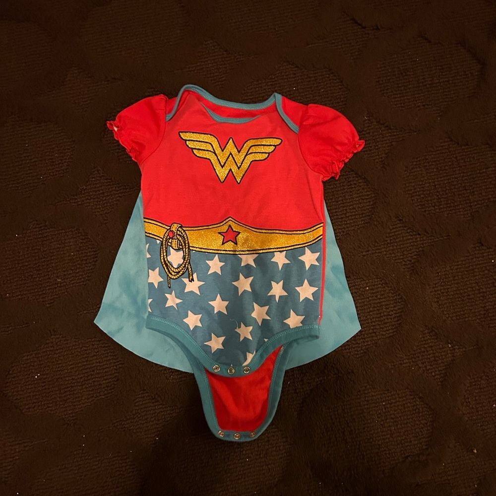 Wonder Woman Kids Bodysuit - Red and Blue